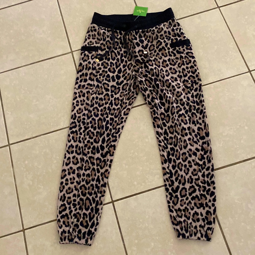 Kate Spade Dashing Beauty Leopard Terry Jogger S NWT